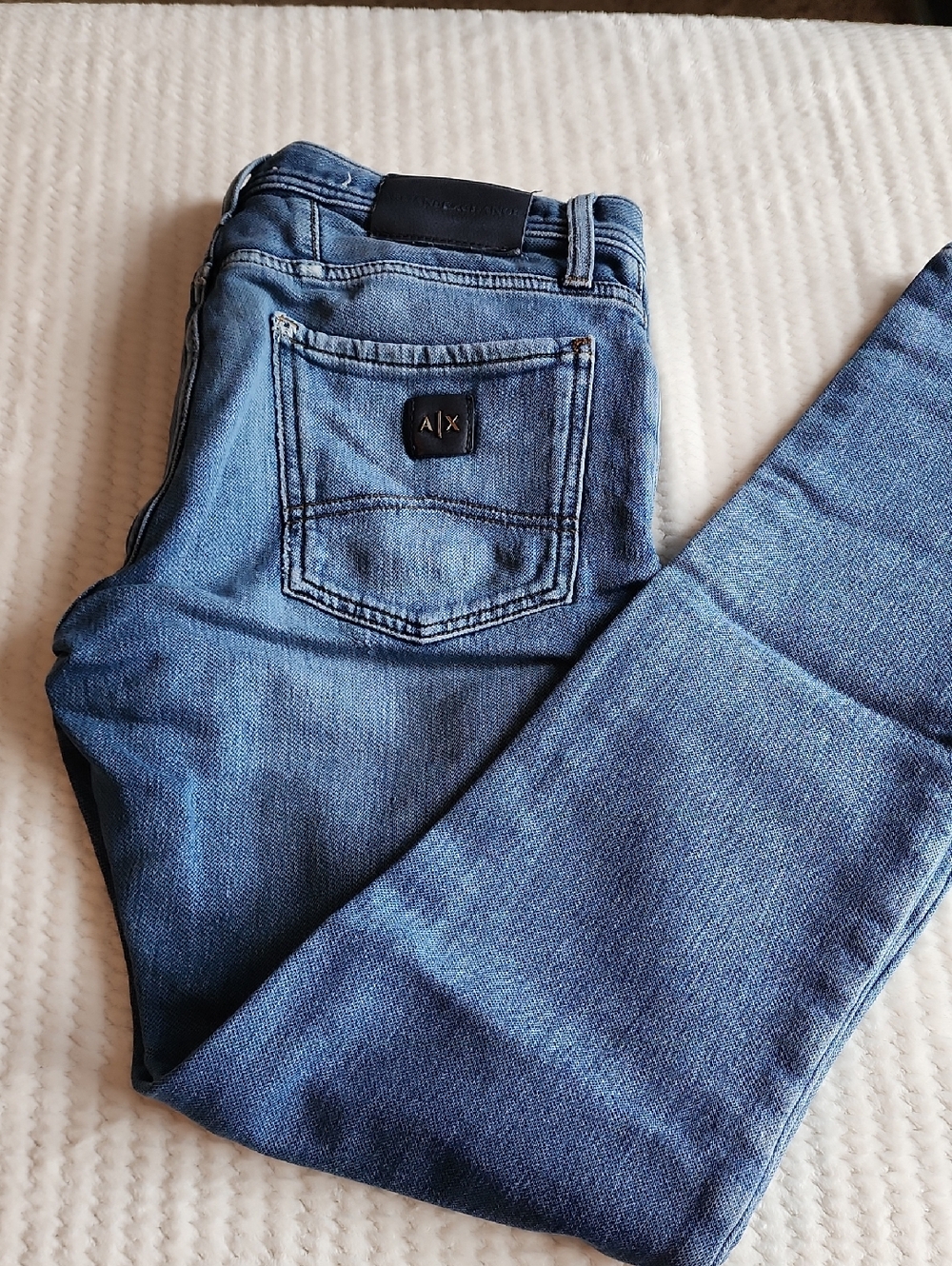Armani Exchange Super Skinny Blue Jeans